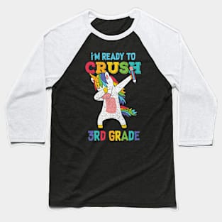 I'm ready to crush 3rd Grade Shirt Funny Dabbing Unicorn Baseball T-Shirt